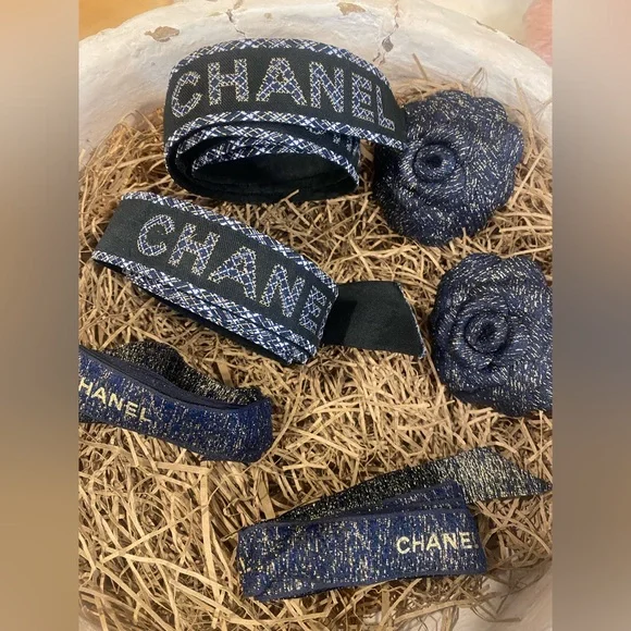 Authentic Chanel Ribbons and Camellia Flowers Bundle of 6 - Picture 10 of 15